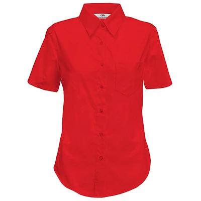 Ladies Lady-fit Short Sleeve Poplin Shirt