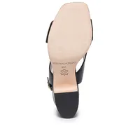 Bedford Leather Mid Heel Sandal