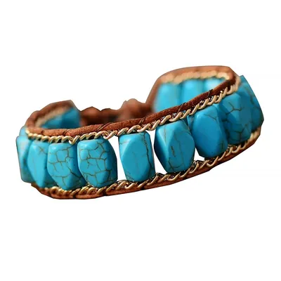 Turquoise Stone Handmade Beaded Bracelet