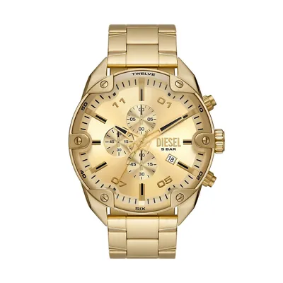Men's Spiked Chronograph, Gold-tone Stainless Steel Watch