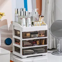 Makeup Organizer Brush Lipstick Mask Plastic Storage Beauty Cosmetic Box 12.24"10.83"8.27"