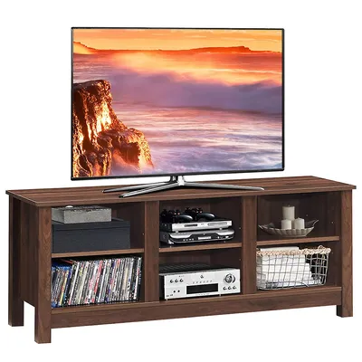 Tv Stand Cabinet For Tv's Up To 60'' Entertainment Center W/storage Shelves