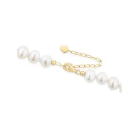 Cultured Freshwater Pearl Necklace In 10kt Yellow Gold