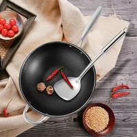 12.68 Inch Stainless Steel Non-stick Fry Pan With Lid And Spatula