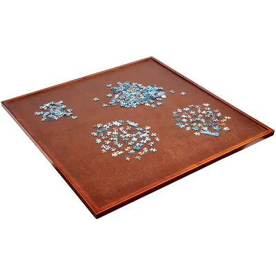 Spinner Puzzle Board | 35” X 35” Wooden Jigsaw Lazy Susan Turntable W/ 360° Rotation | Smooth Plateau Fiberboard Work Surface & Reinforced Hardwood | For Games & Puzzles | 1500 Pieces