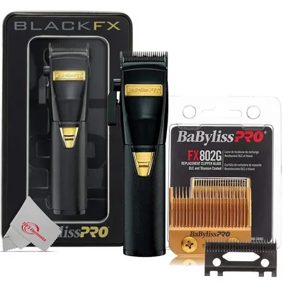 Black Cordless Clipper Fx870bn Black & Gold Blackfx + Babyliss Pro Dlc And Titanium Coated Replacement Clipper Blade