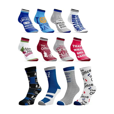 The Office Themed 12 Days Of Socks Gift Set