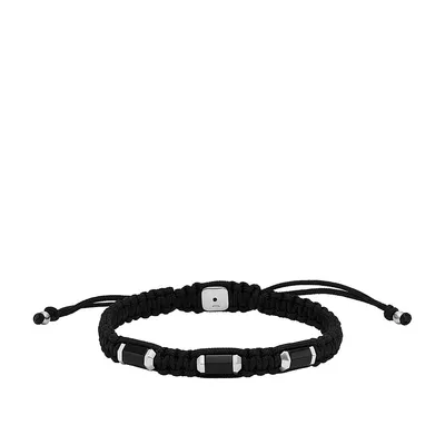 Men's Black Onyx Beaded Bracelet