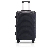 TUCCI Italy Flettere 3-piece Luggage Set 20', 24', 28' Hardshell Lightweight Suitcase, Black