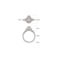 Bridal Set With 1 Carat Tw Of Diamonds In 14kt White Gold