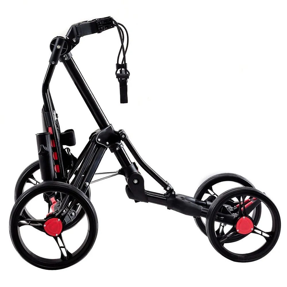 Folding 2 Wheel Push Pull Golf Club Cart Trolley Swivel w/Scoreboard  Lightweight