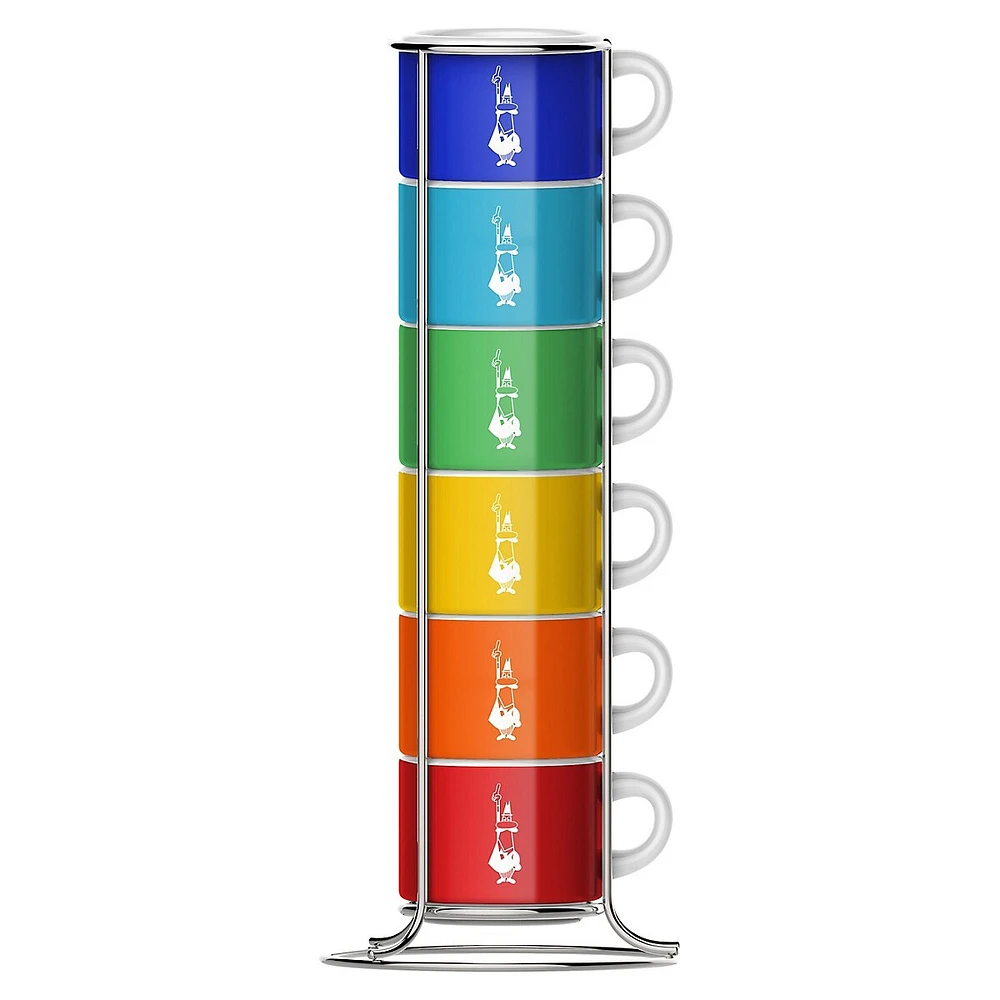 6-Piece Stackable Porcelain Cups Set