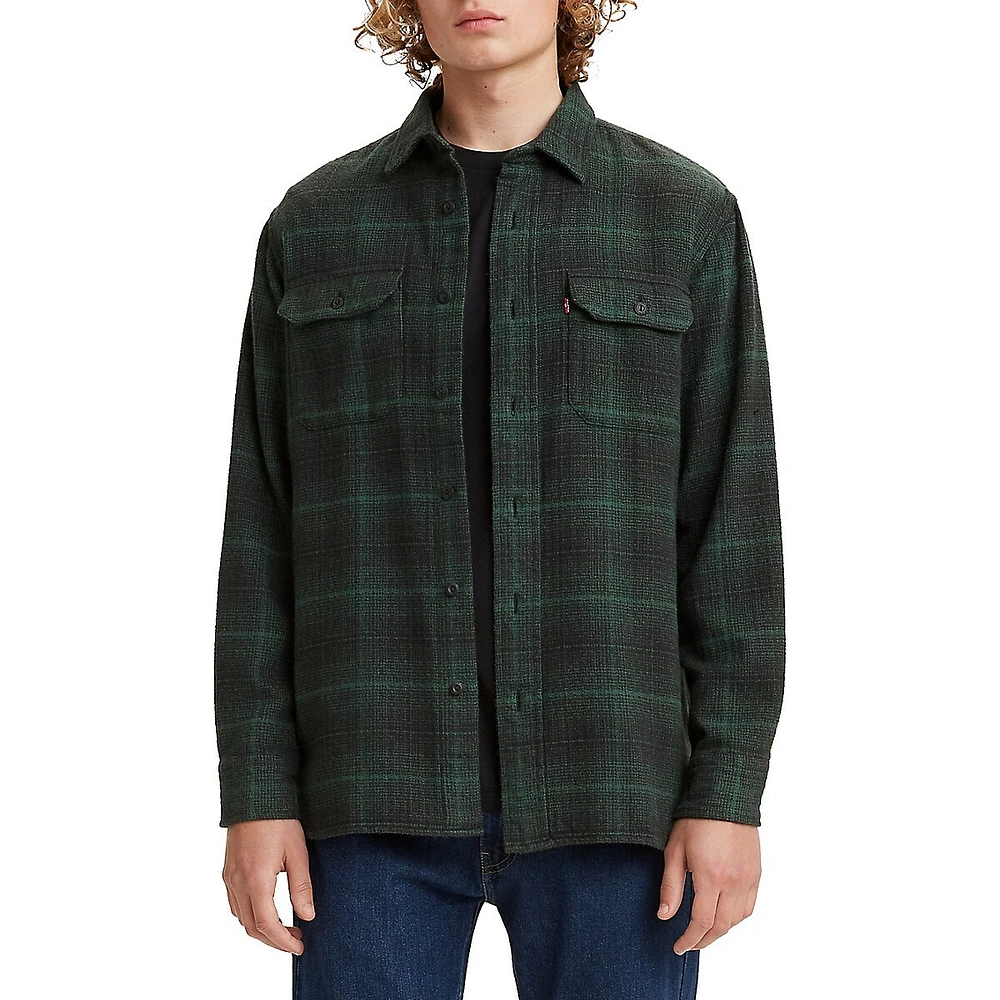 Classic Worker Checked Flannel Overshirt