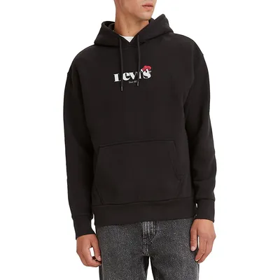 Logo-Graphic Relaxed-Fit Hoodie