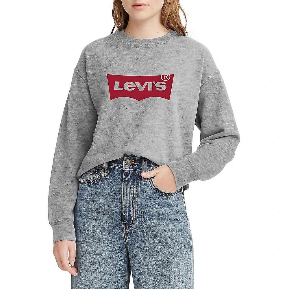 Graphic Starstruck Heather Grey Crewneck Sweatshirt