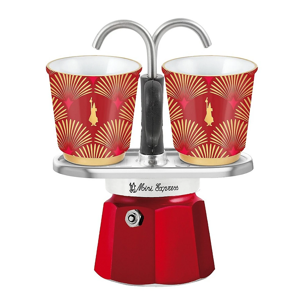 Bialetti – Mini Express Espresso Maker 2 cup & 2 Bicchierini Coffee  Cups, Facebook Marketplace