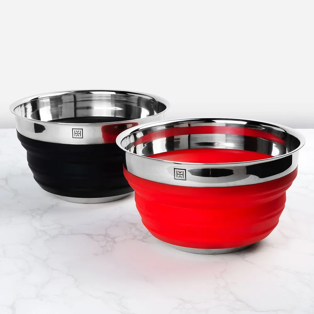 Collapsible Silicone/stainless Mixing Bowl
