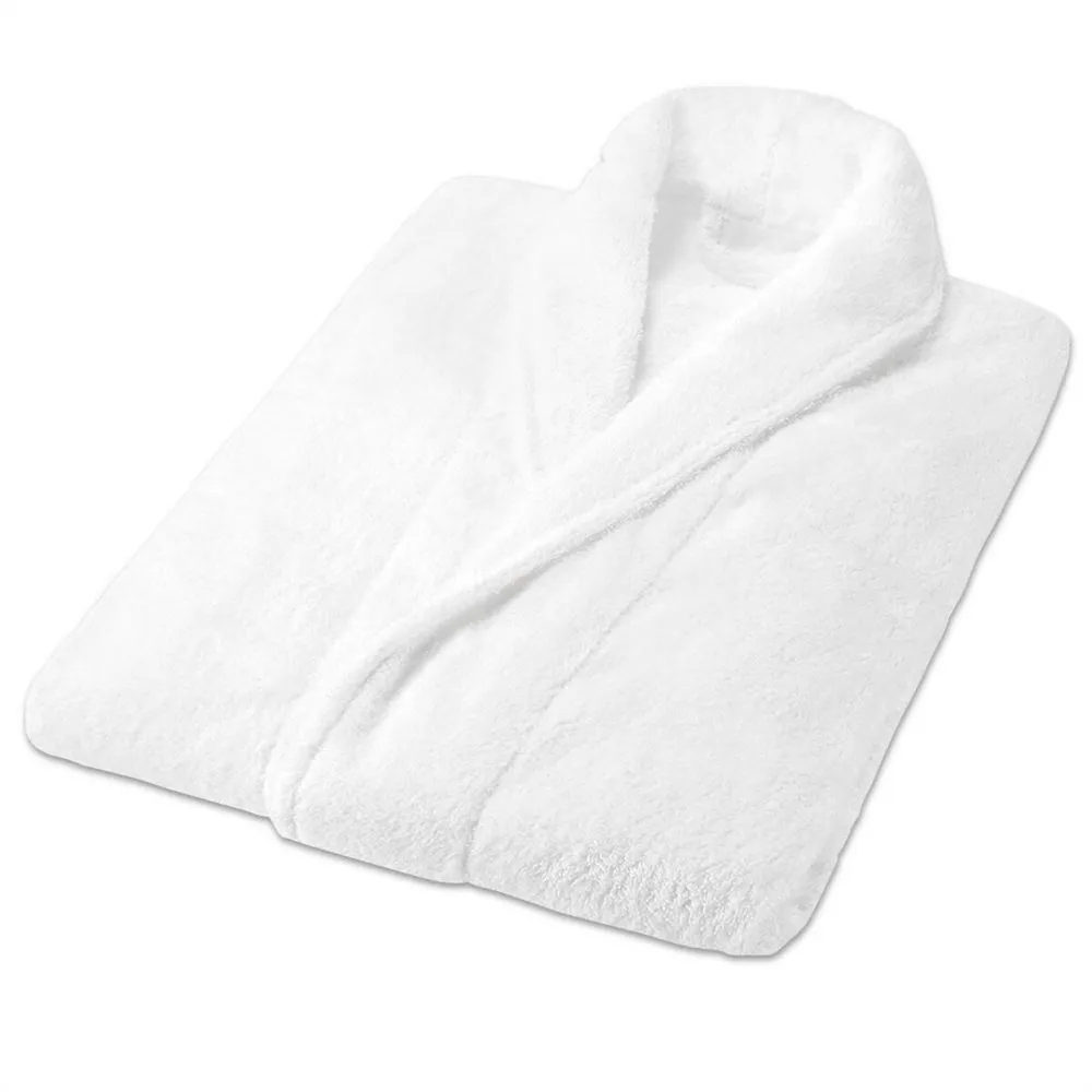 LIVINGbasics Bathrobe For Women And Men,100% Terry Cotton Soft Spa Robe,  White