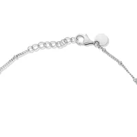 Sterling Silver 9 + 1" With Stationed Fw Pearl Anklet