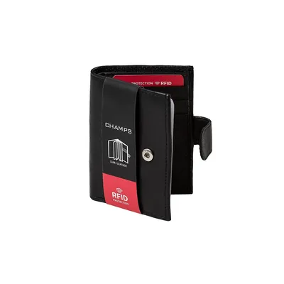 Porte-cartes/carte d'identité en cuir avec protection RFID