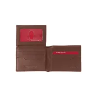 Portefeuille en cuir avec étui à laissez-passer et protection RFID