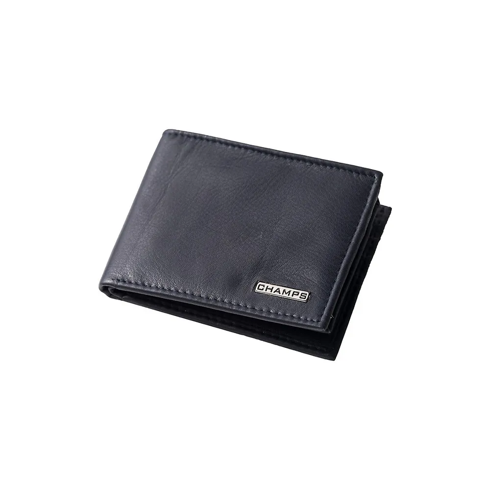 Black Label RFID Leather Passcase Wallet