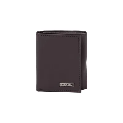 Black Label ​RFID Leather Tri-Fold Wallet