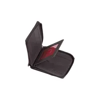 Portefeuille à glissière trois côtés en cuir avec protection RFID Black Label