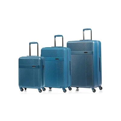Ensemble de trois valises à parois rigides Grid