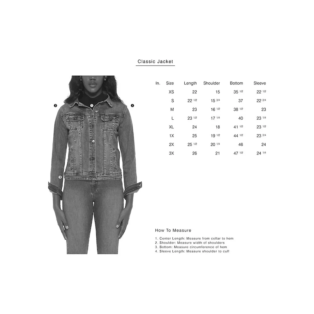 Frida Stretch Denim Jacket Size Chart – Anatomie