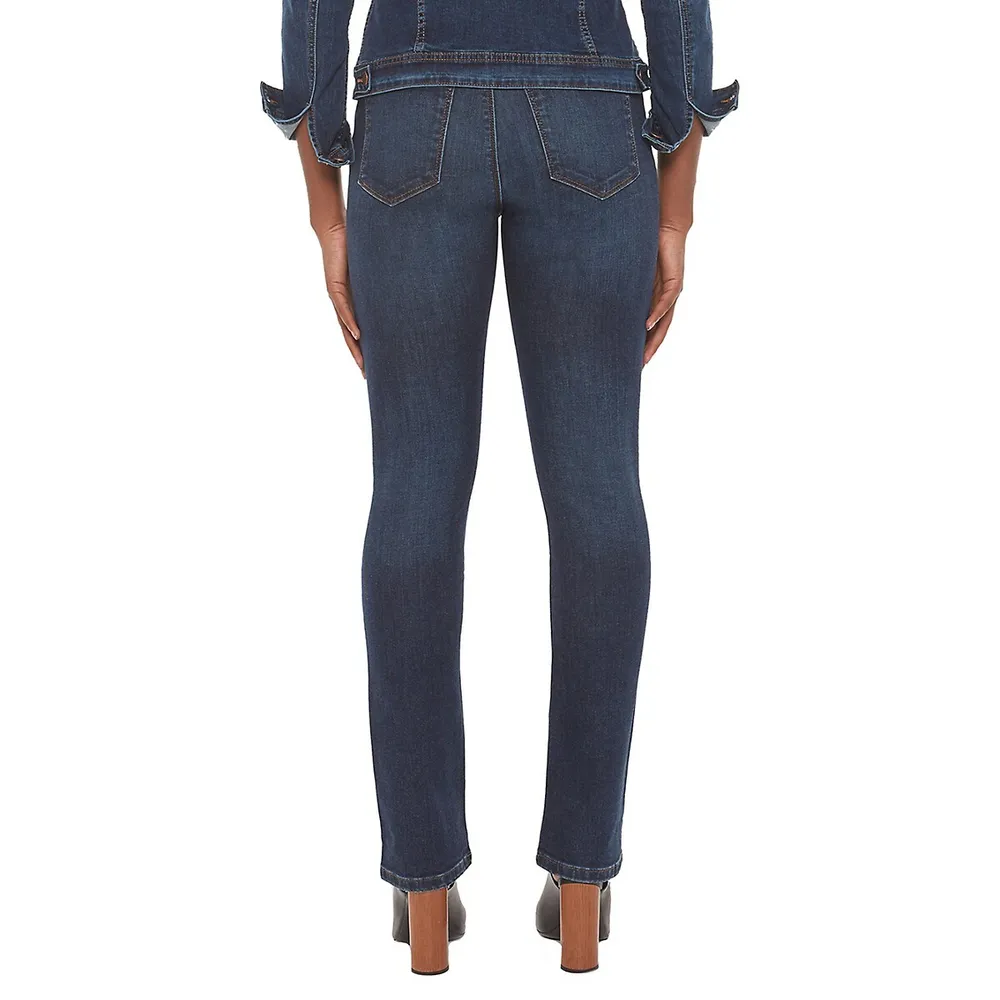 Kristine Mid-Rise Straight Jeans