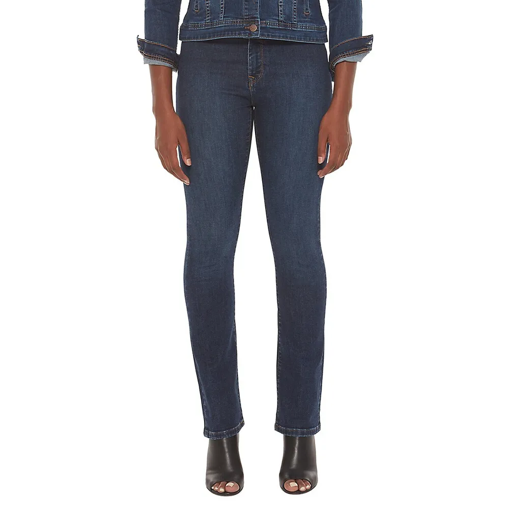 Kristine Mid-Rise Straight Jeans