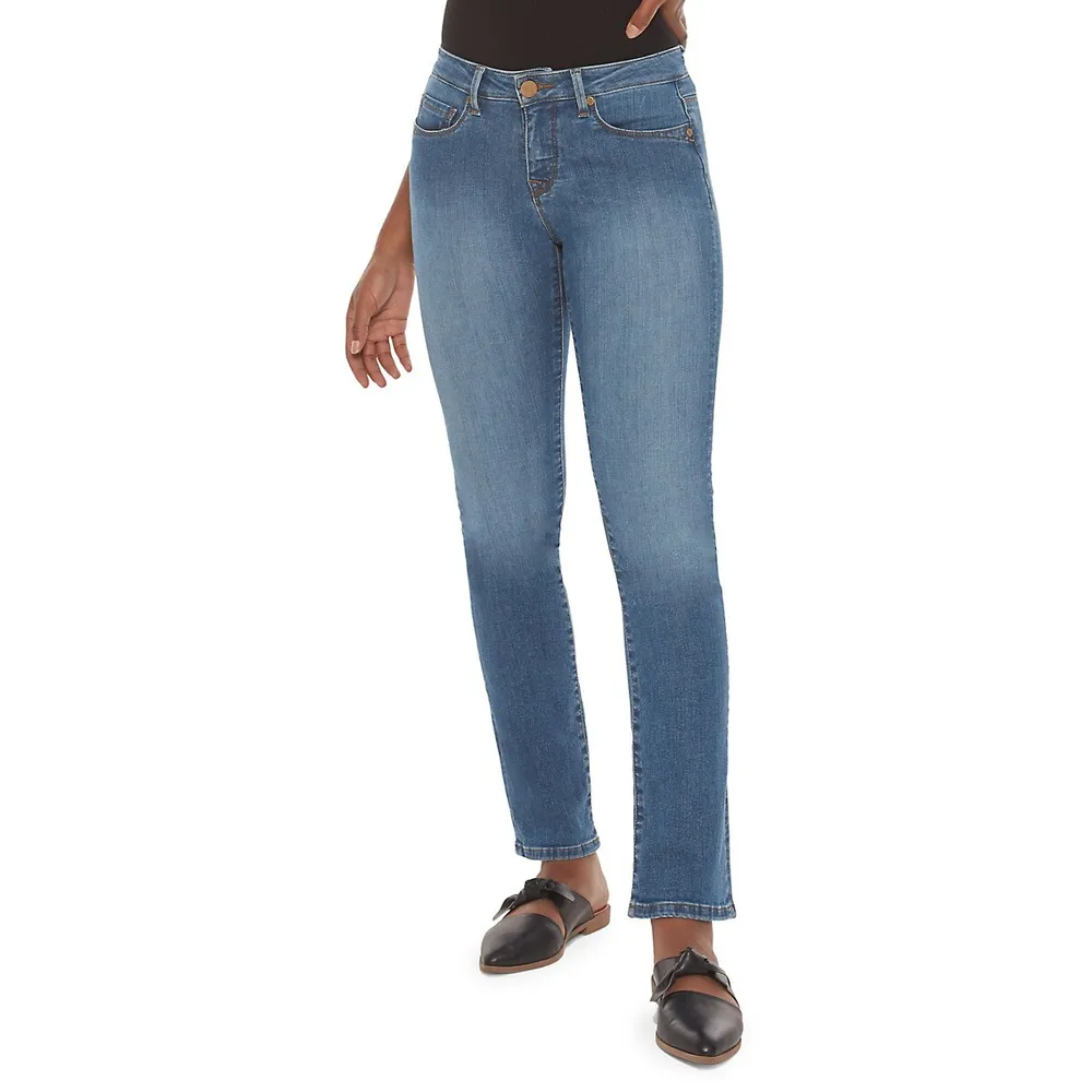 Kristine Mid-Rise Straight Jeans