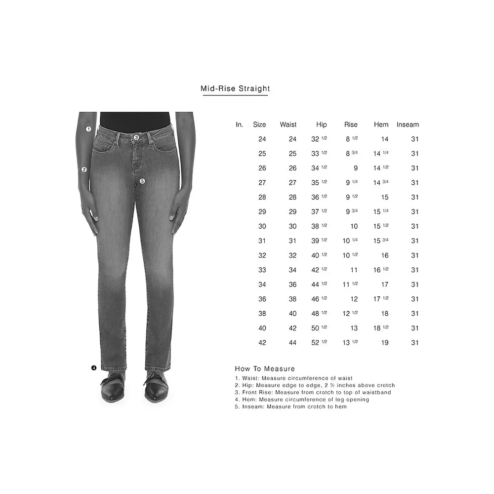 Kristine Mid-Rise Straight Jeans