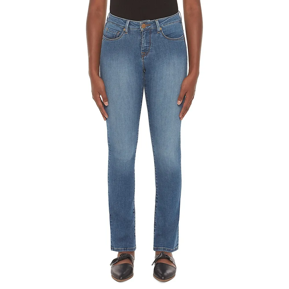 Kristine Mid-Rise Straight Jeans