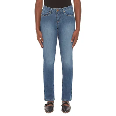 Kristine Mid-Rise Straight Jeans