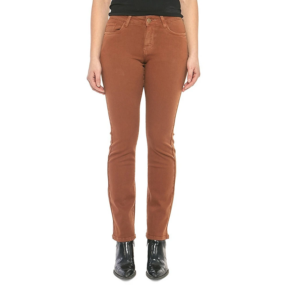 Kristine Mid-Rise Straight Fit Jeans