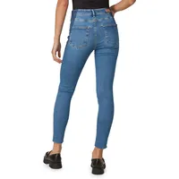 Alexa High-Rise Raw-Hem Skinny Jeans
