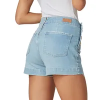 Liana High-Rise Side-Button Shorts