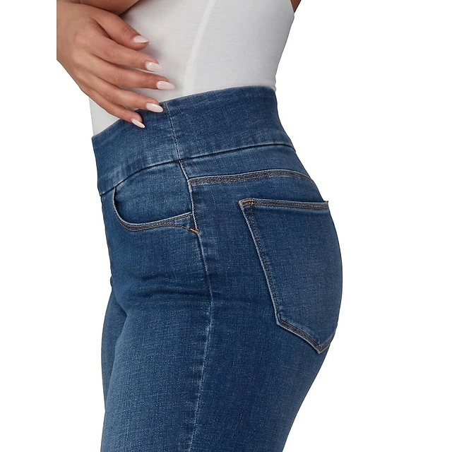 Mid Rise Easy Pull-On Jeans