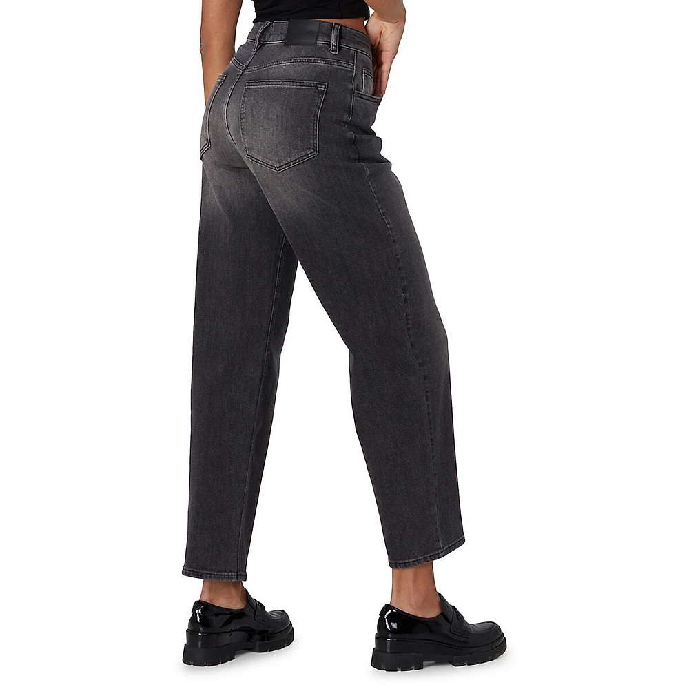 Baker High-Rise Straight-Leg Crossover Jeans