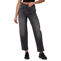 Baker High-Rise Straight-Leg Crossover Jeans