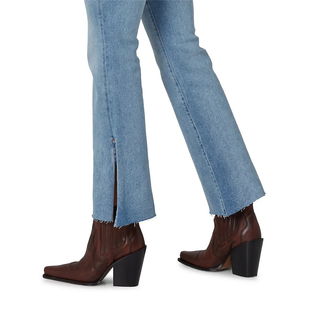 Billie High-Rise Side-Slit Bootcut Jeans
