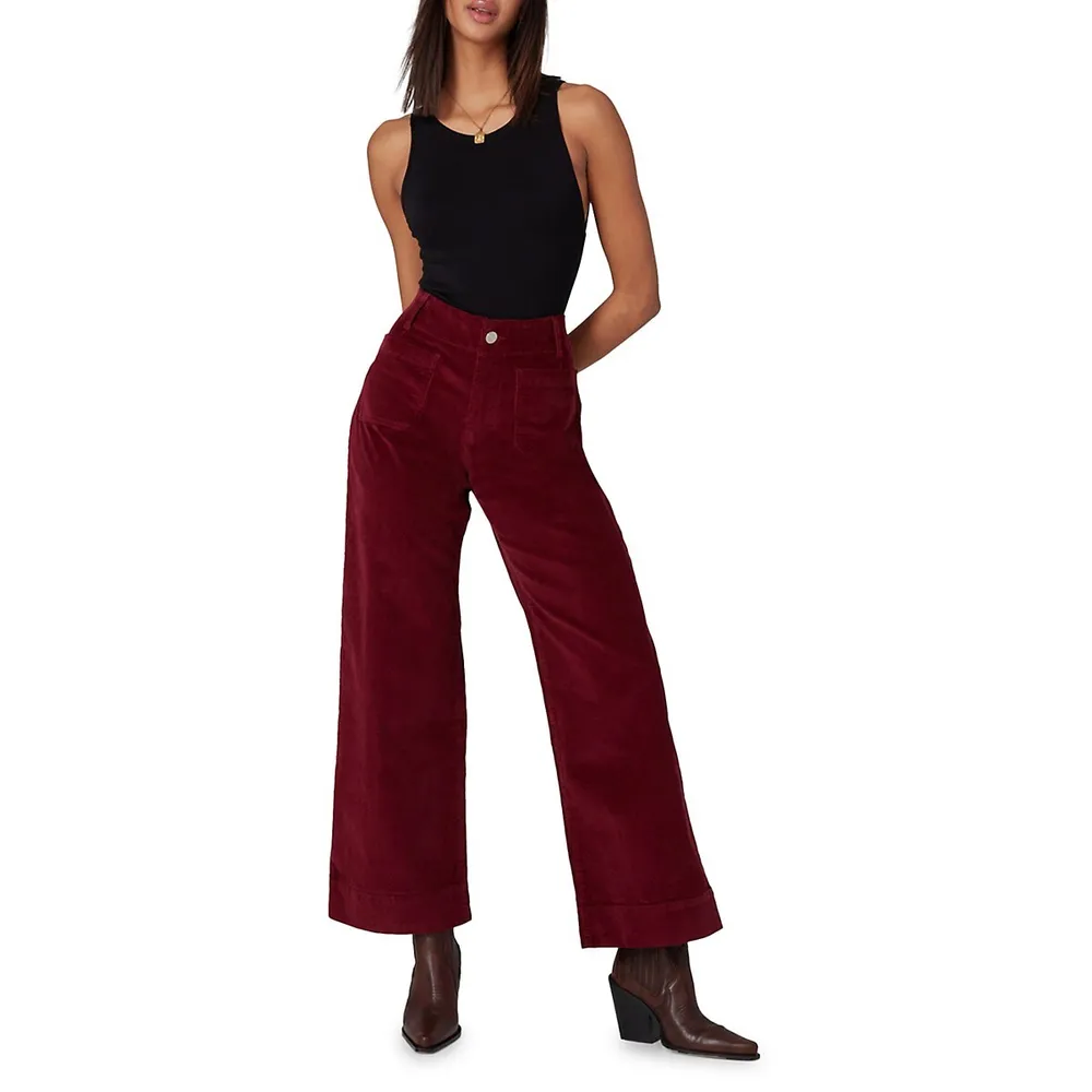 Colette High-Rise Wide-Leg Corduroy Jeans