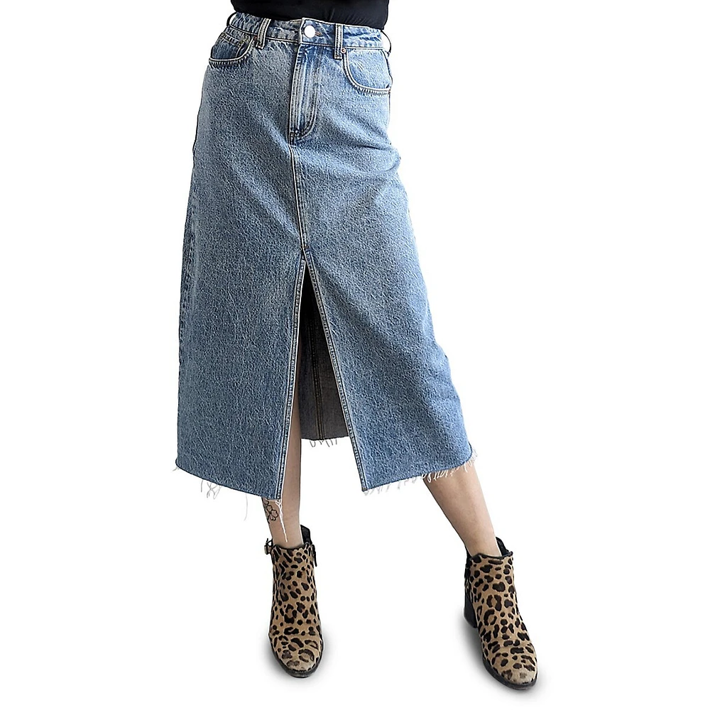 Denim Midi Skirt