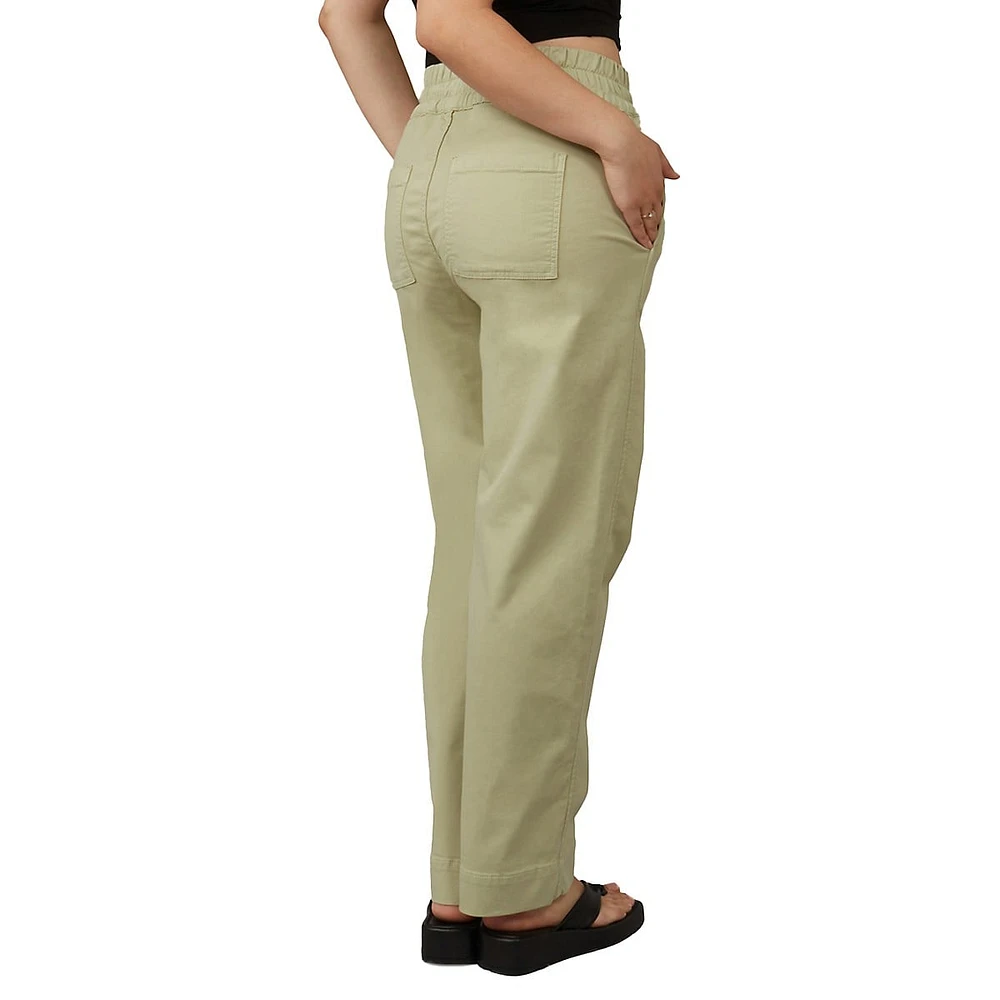 Elena High-Rise Pull-On Trousers