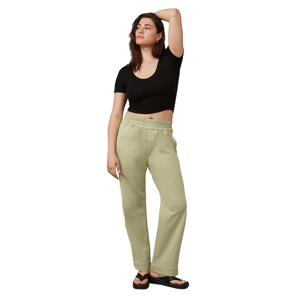 Elena High-Rise Pull-On Trousers