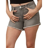 Liana High-Rise Denim Cutoff Shorts