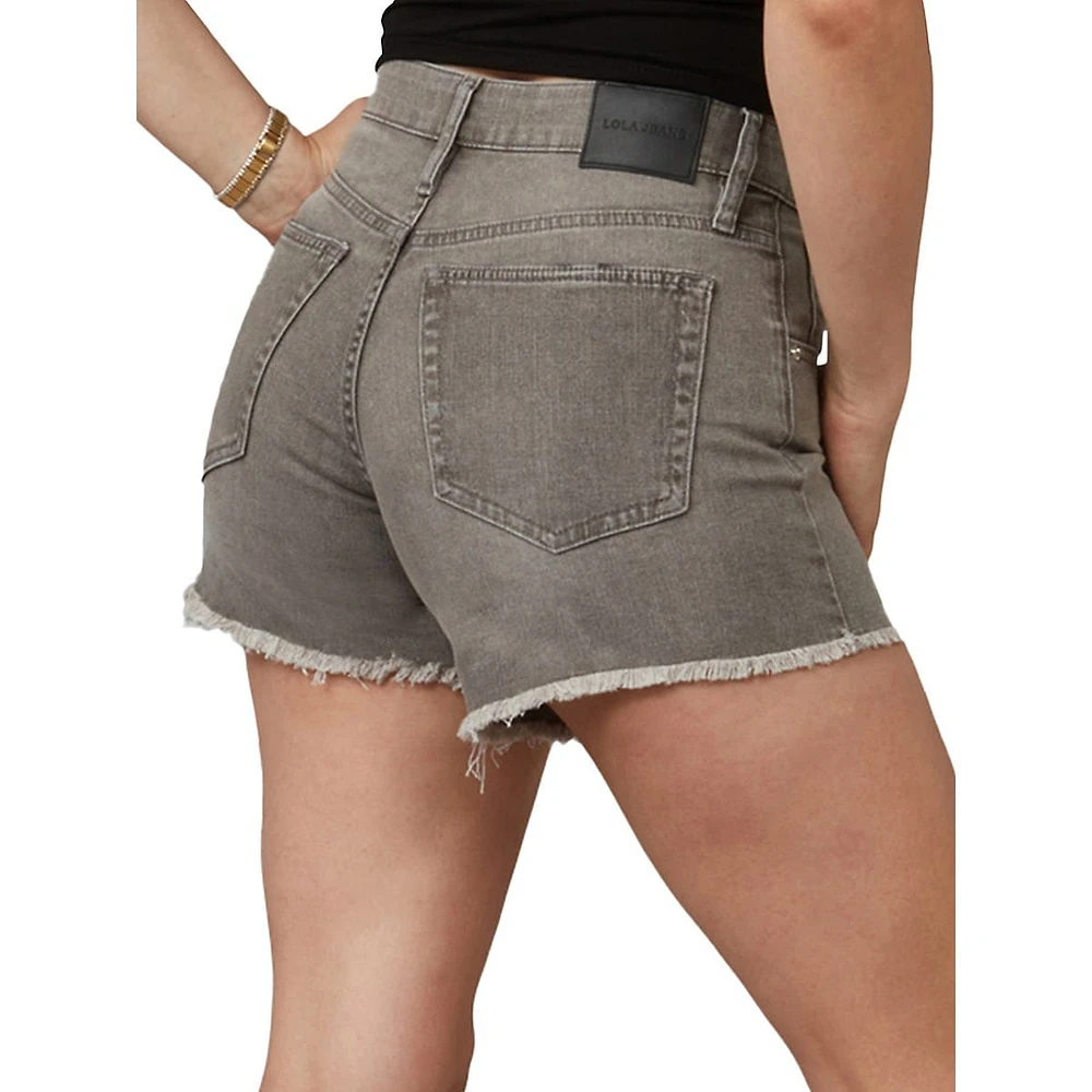 Liana High-Rise Denim Cutoff Shorts