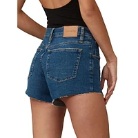 Liana High-Rise Denim Cut-Off Shorts